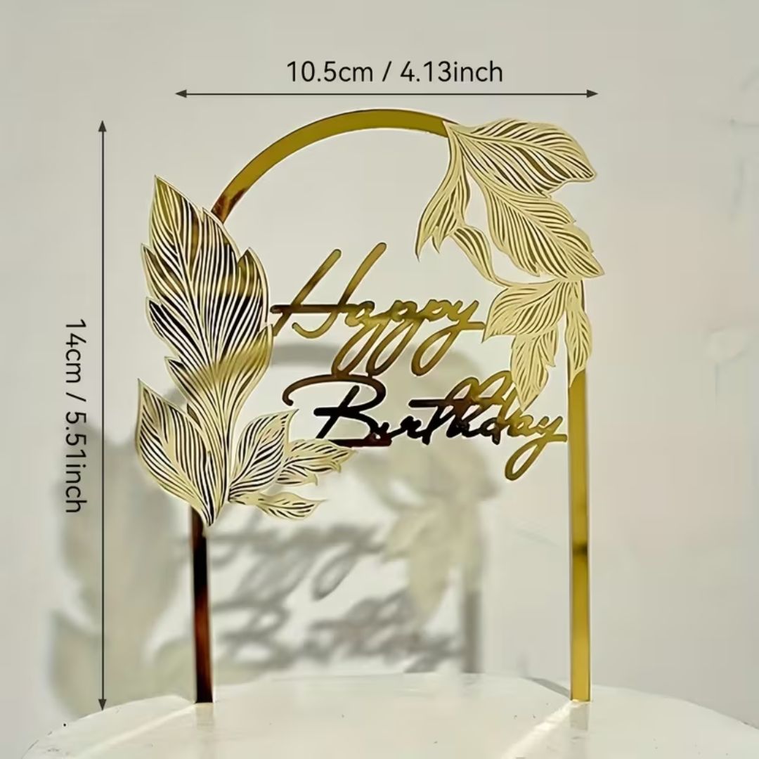 Arco de Acrilico Happy Birthday