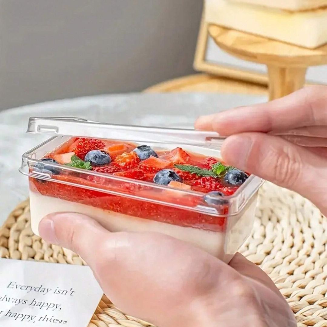 Caja De Empaque Transparente Para Postres 10x6x4, Paq. 10 Piezas
