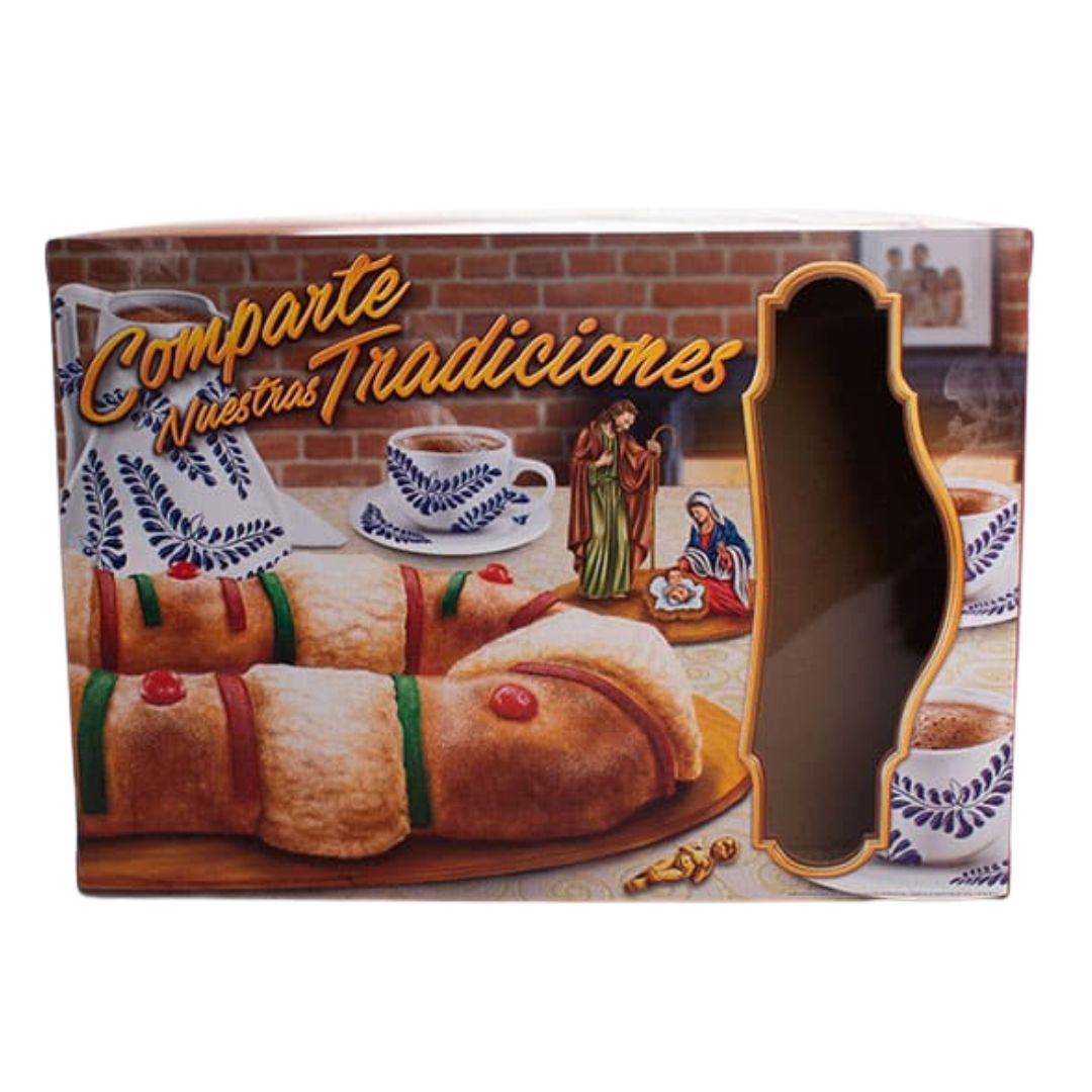 Caja Para Rosca De Reyes Con Venta Grande Pieza