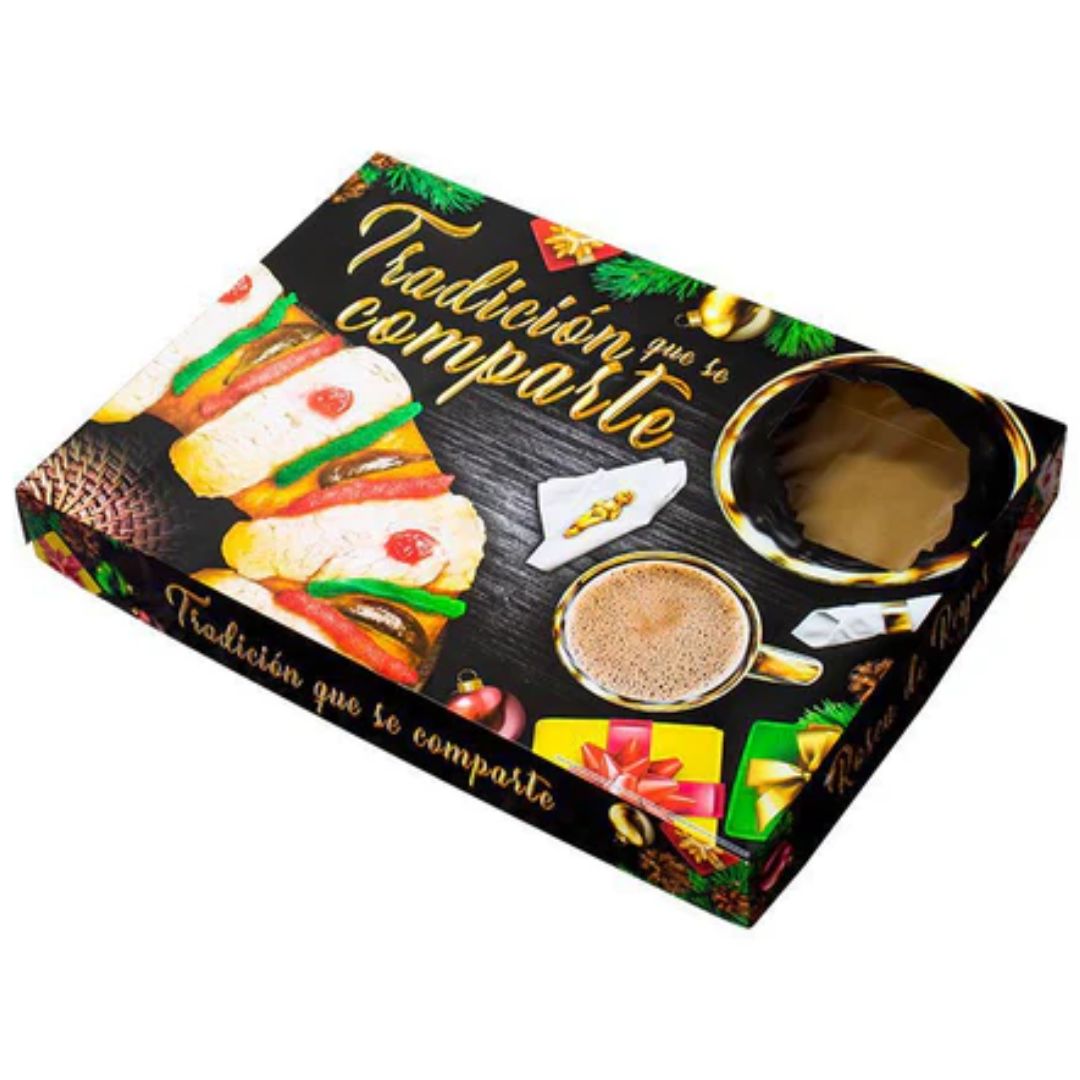 Caja Para Rosca De Reyes Con Ventana Mediana