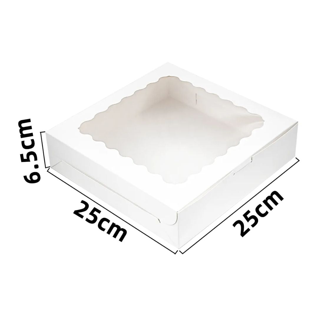 Caja Pastelera Con Ventana 25x25x6.5cm