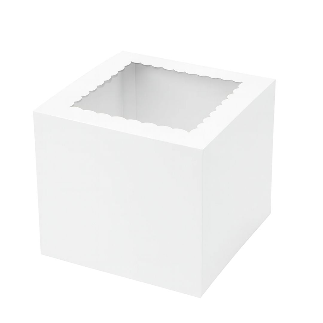 Caja para Pastel Blanca con Ventana 20x20x20 cm