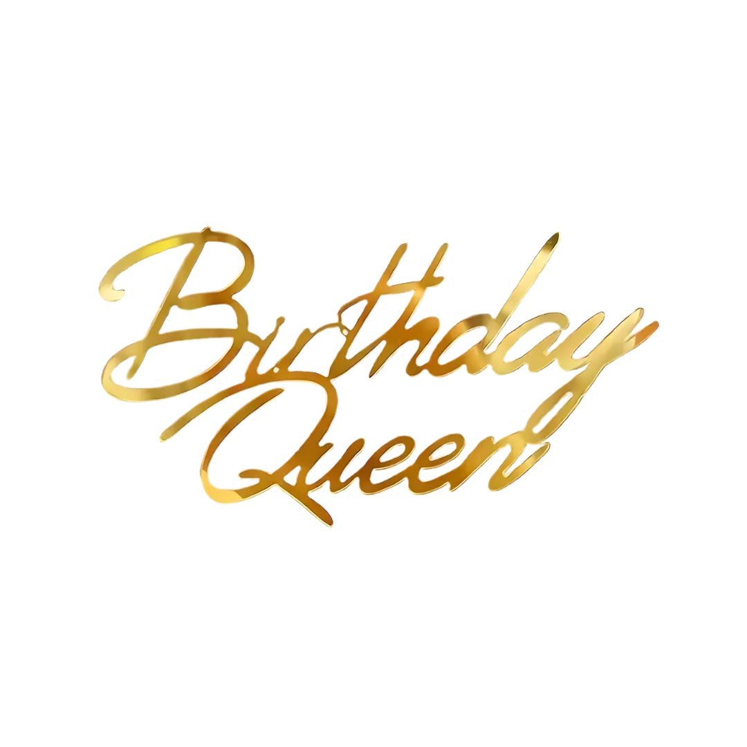 Cake Topper "Birthday Queen" Sin Palito