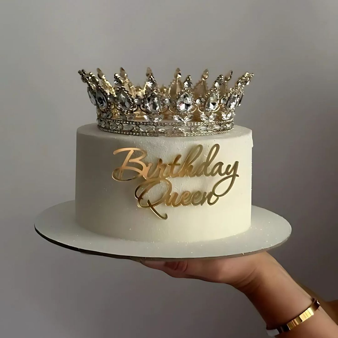 Cake Topper "Birthday Queen" Sin Palito