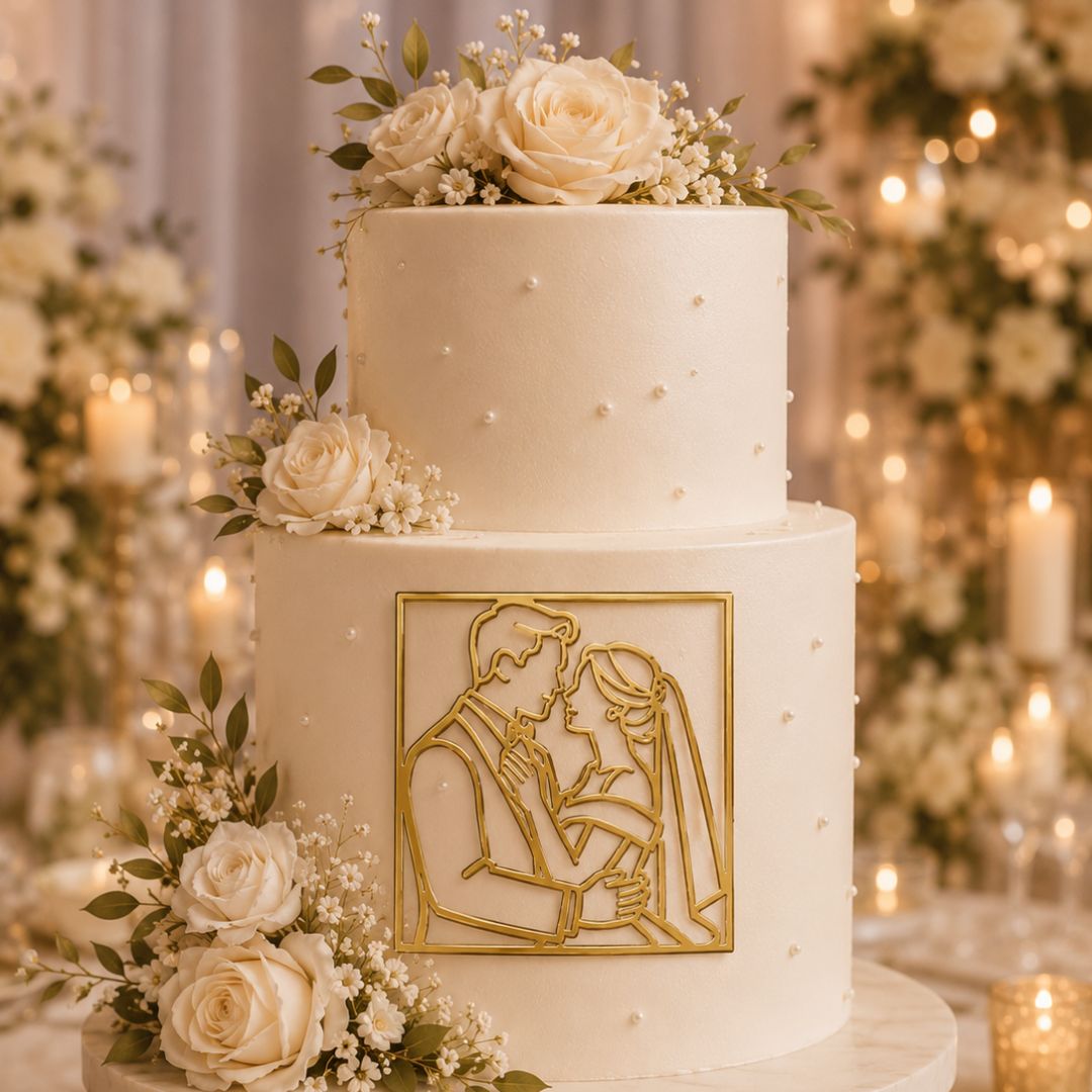 Cake Topper Decorativo Novios Para Boda, Pieza