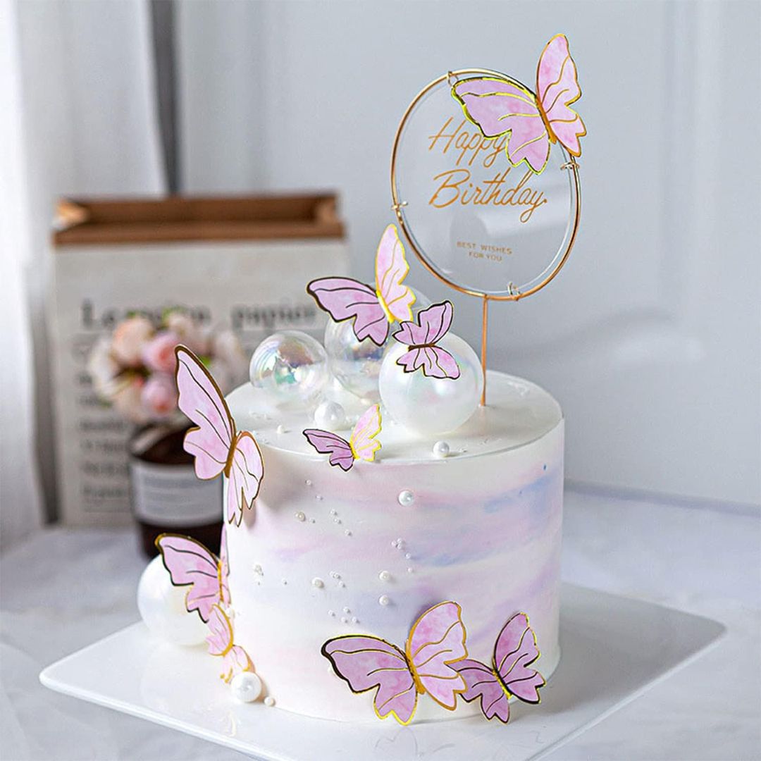 Cake Topper Metalico Happy Birthday