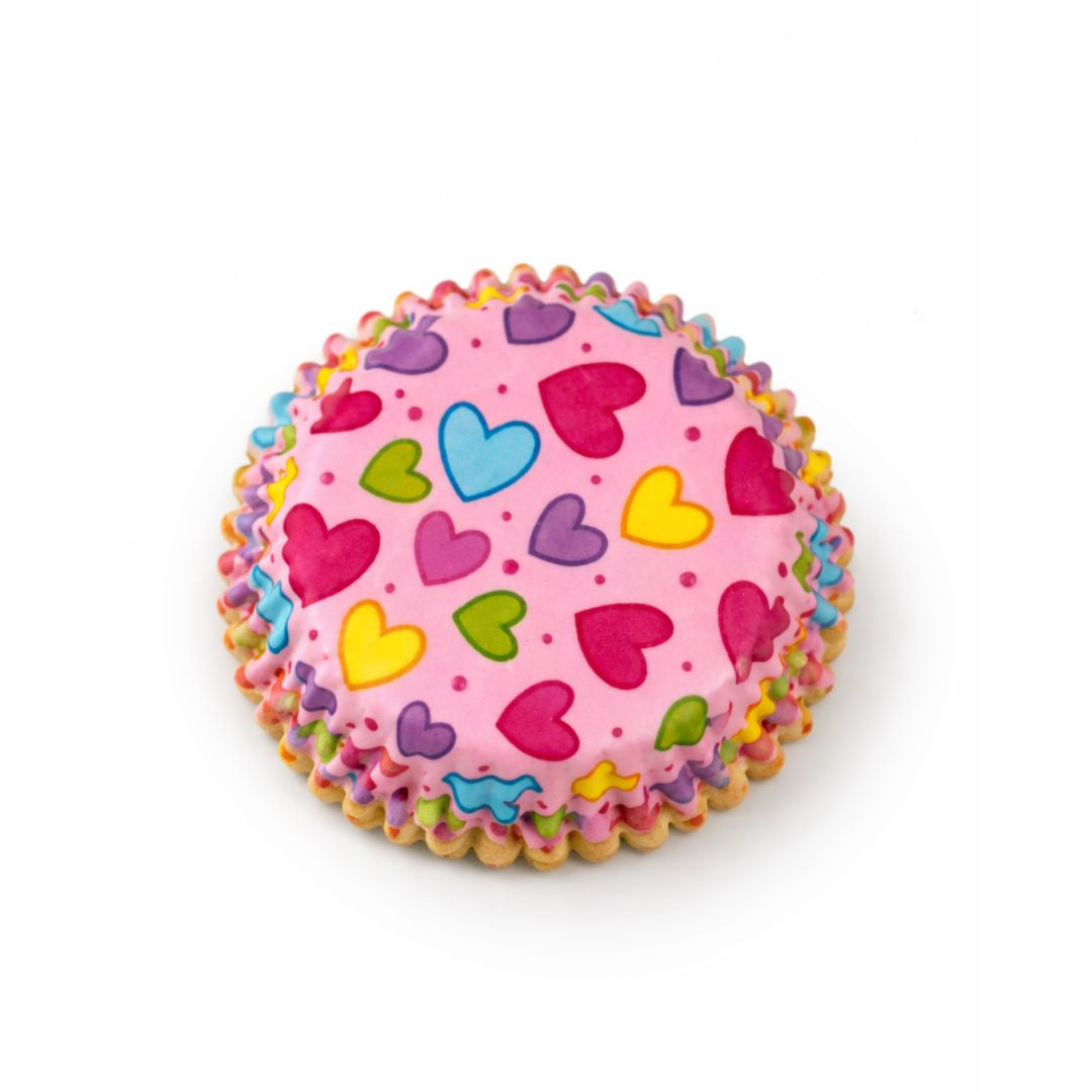 Capacillo Estandar #72 Corazon Colores, Paq. 50 Piezas