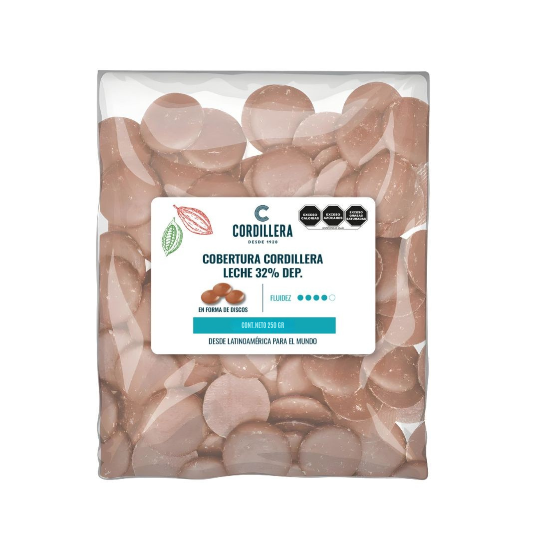 Cob. Cordillera Leche 32% Dep., 250 gr