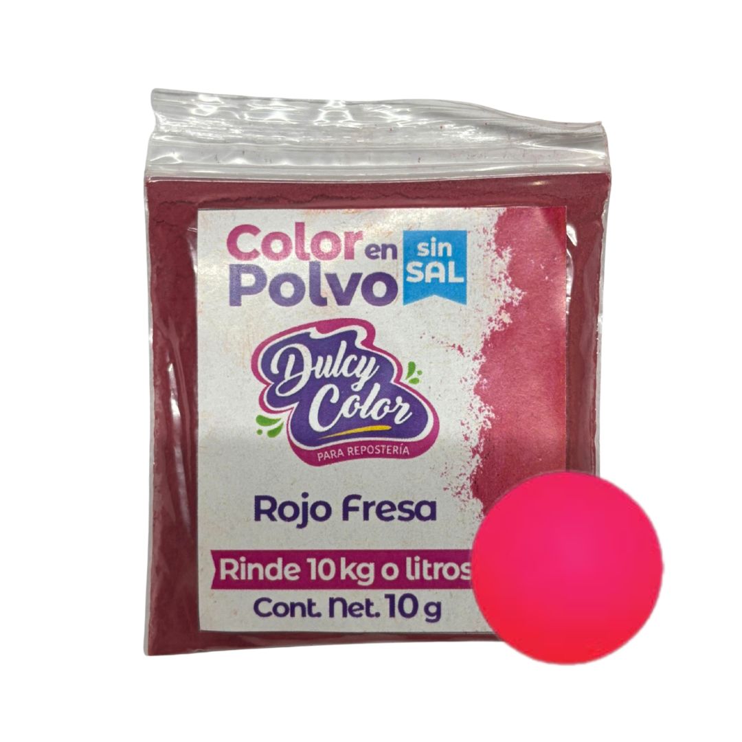 Color En Polvo 10gr S/ Sal Rojo Fresa