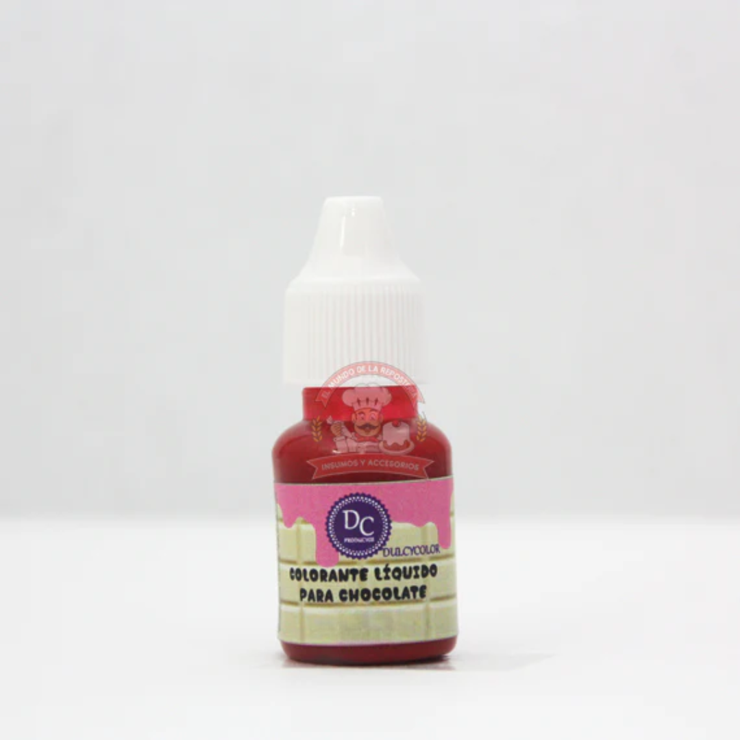 Color Liquido Para Chocolate Gotero 10 Ml Rosa Mexicano