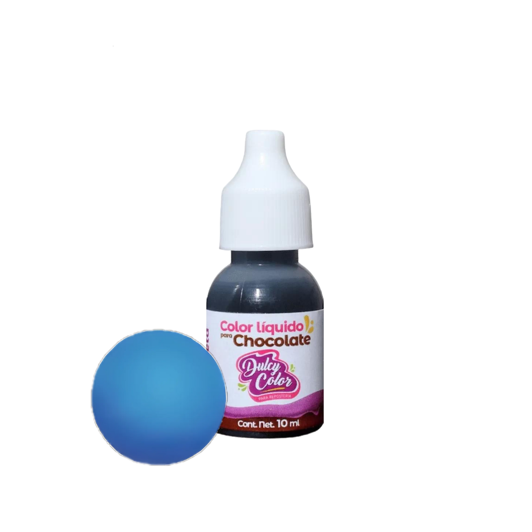 Color Liquido Para Chocolate Gotero 10 Ml Azul Rey