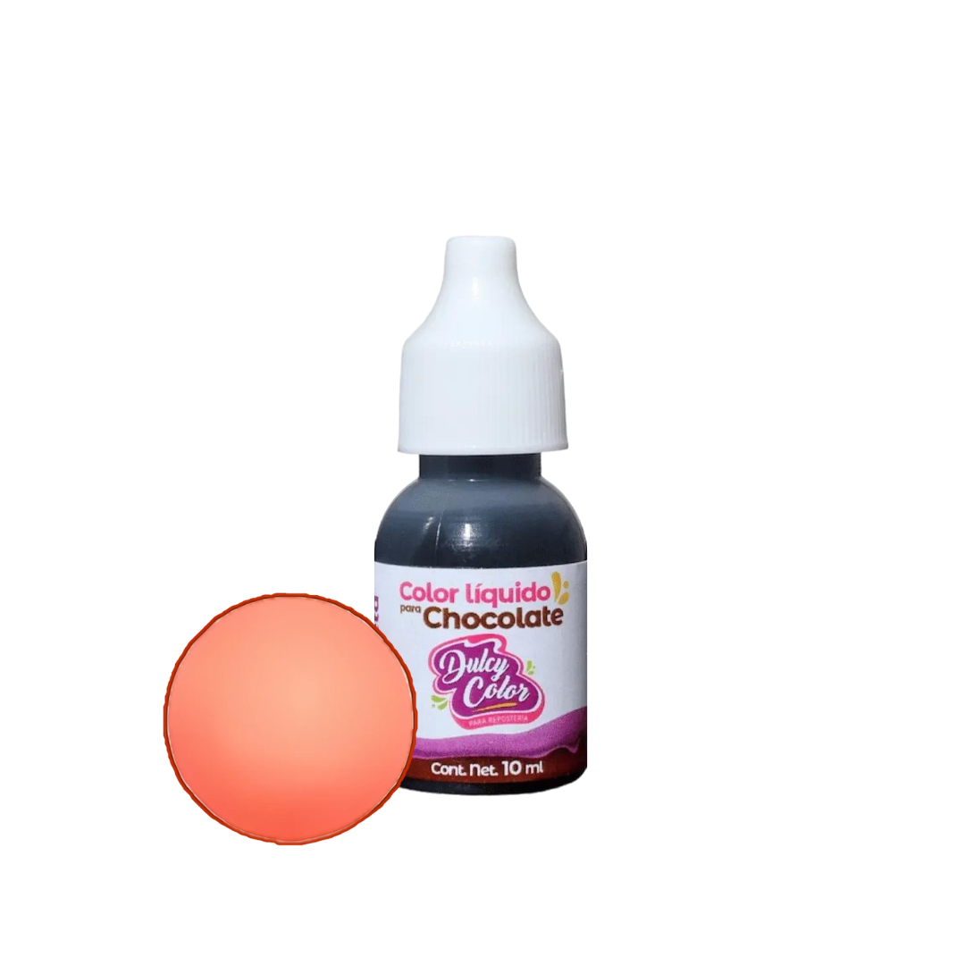 Color Liquido Para Chocolate Gotero 10 Ml Coral