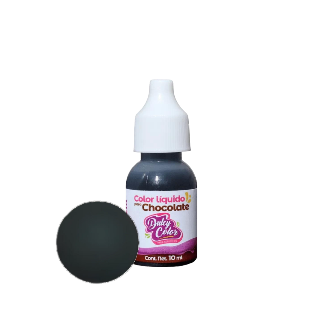 Color Liquido Para Chocolate Gotero 10 Ml Negro