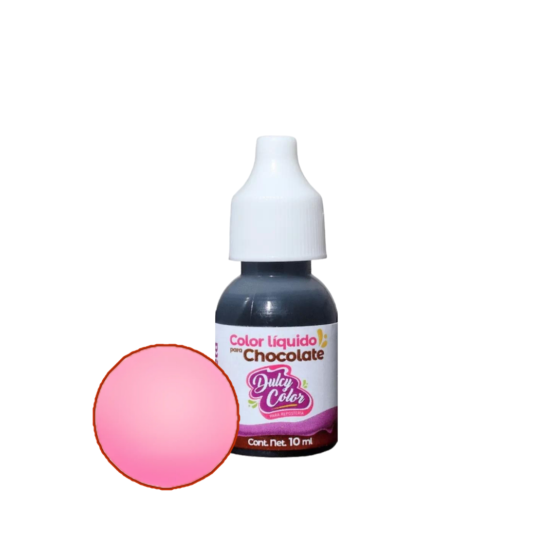 Color Liquido Para Chocolate Gotero 10 Ml Rosa