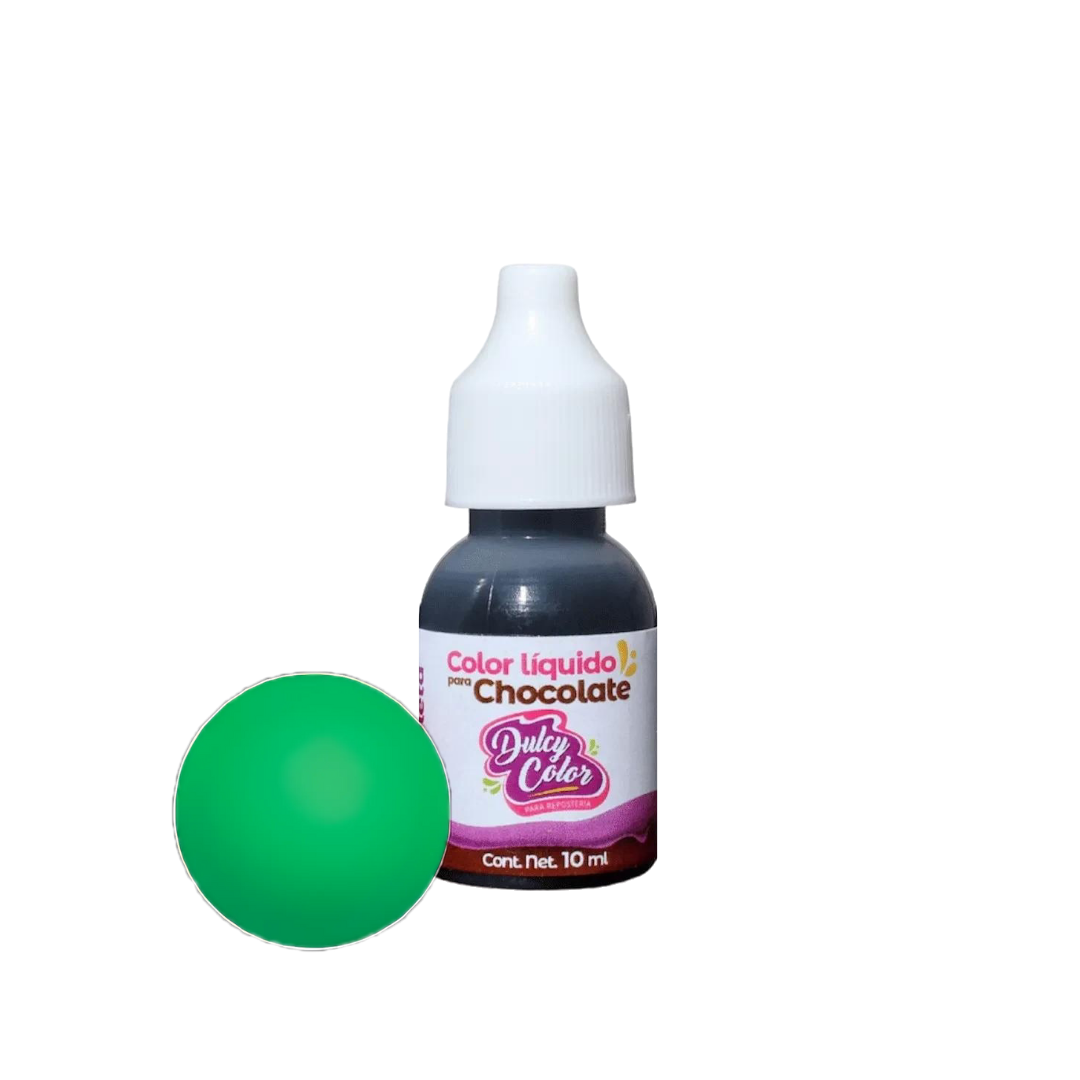 Color Liquido Para Chocolate Gotero 10 Ml Verde Hoja