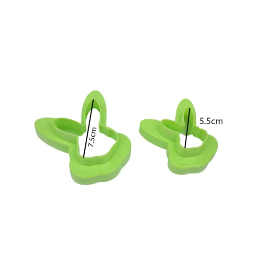 Cortador Conejo Plastico 2 Piezas, 4 Medidas