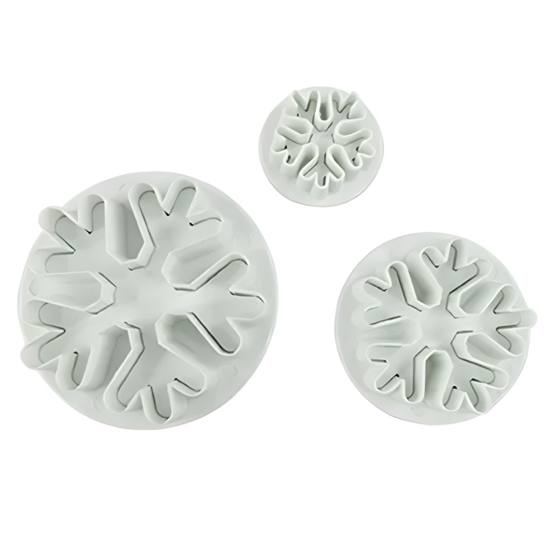 Cortador Eeyector Plastico Copo Nieve, 3 Piezas.