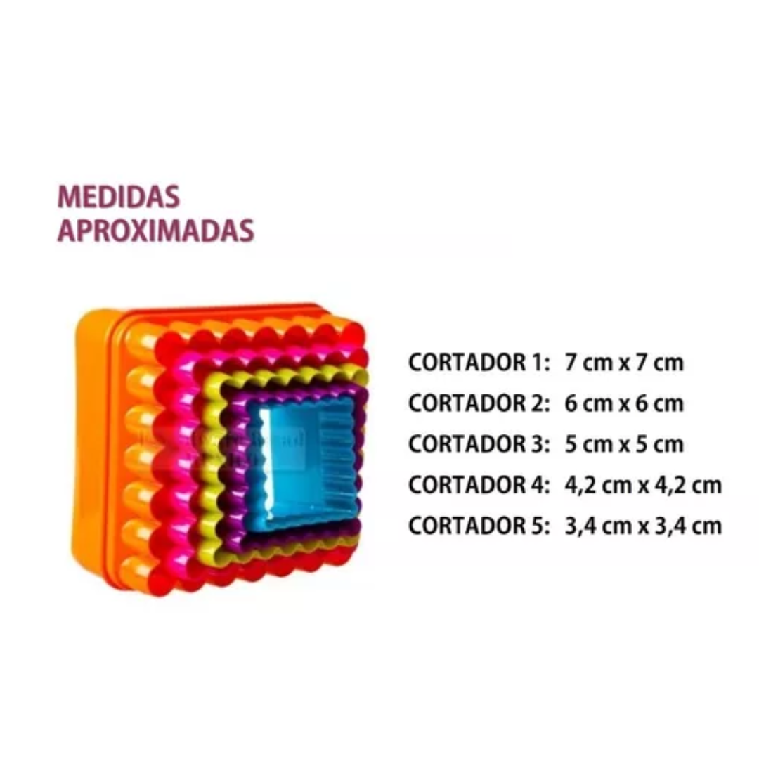 Cortador Para Galleta Redondo Color Pastel 4 pzas