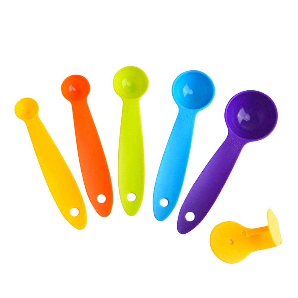 Cucharas Medidoras De Plastico Colores, 5 Piezas