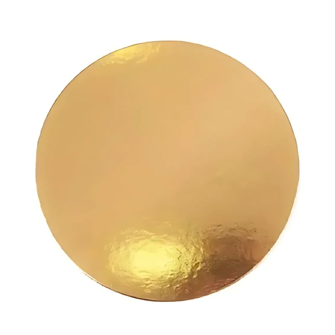 Disco Dorado Redondo 8cm, Pieza
