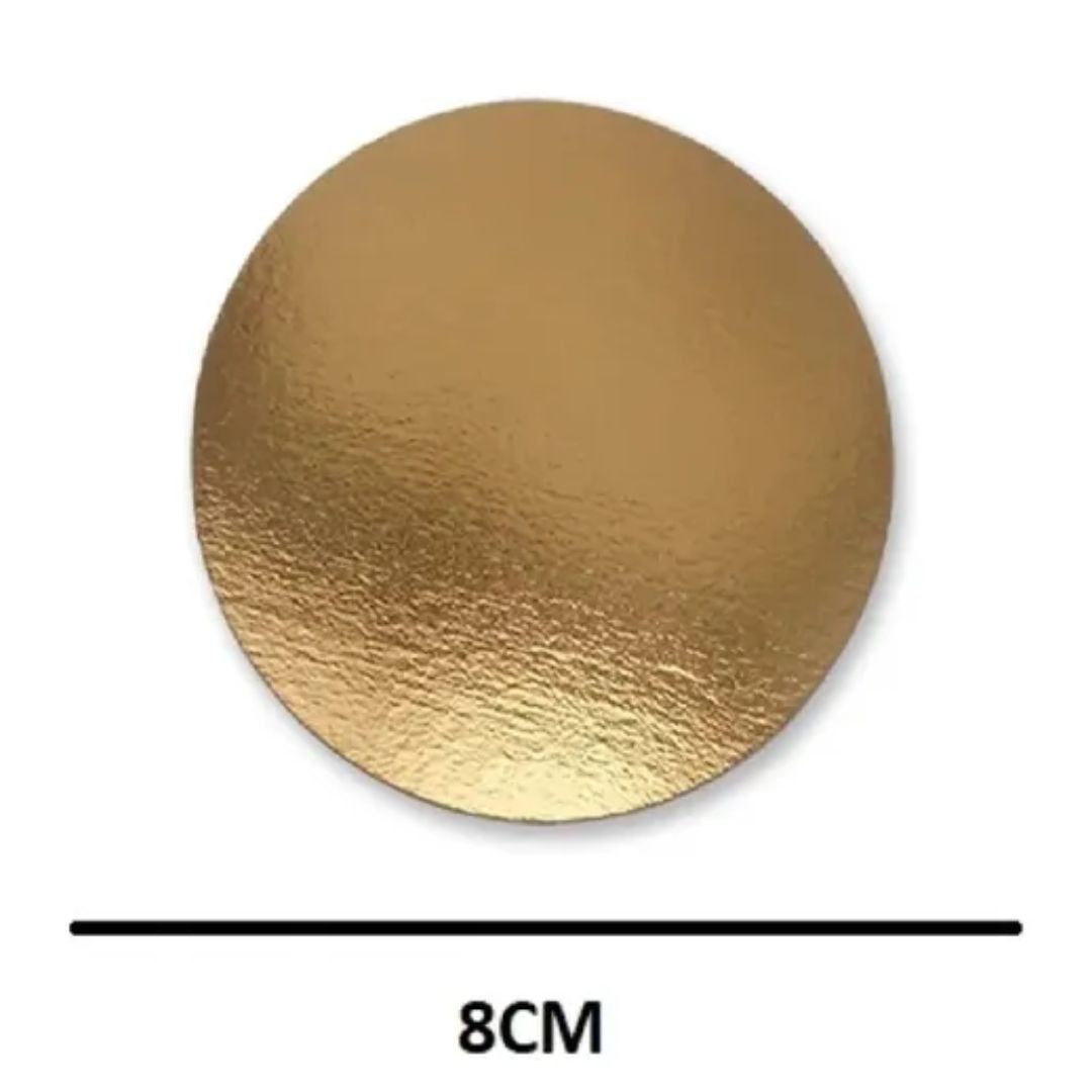 Disco Dorado Redondo 8cm, Pieza