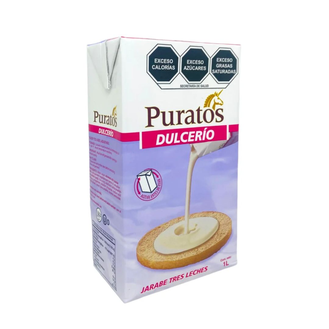 Dulcerio Puratos Jarabe Tipo 3 Leches Para Pasteles, 1 Litro.
