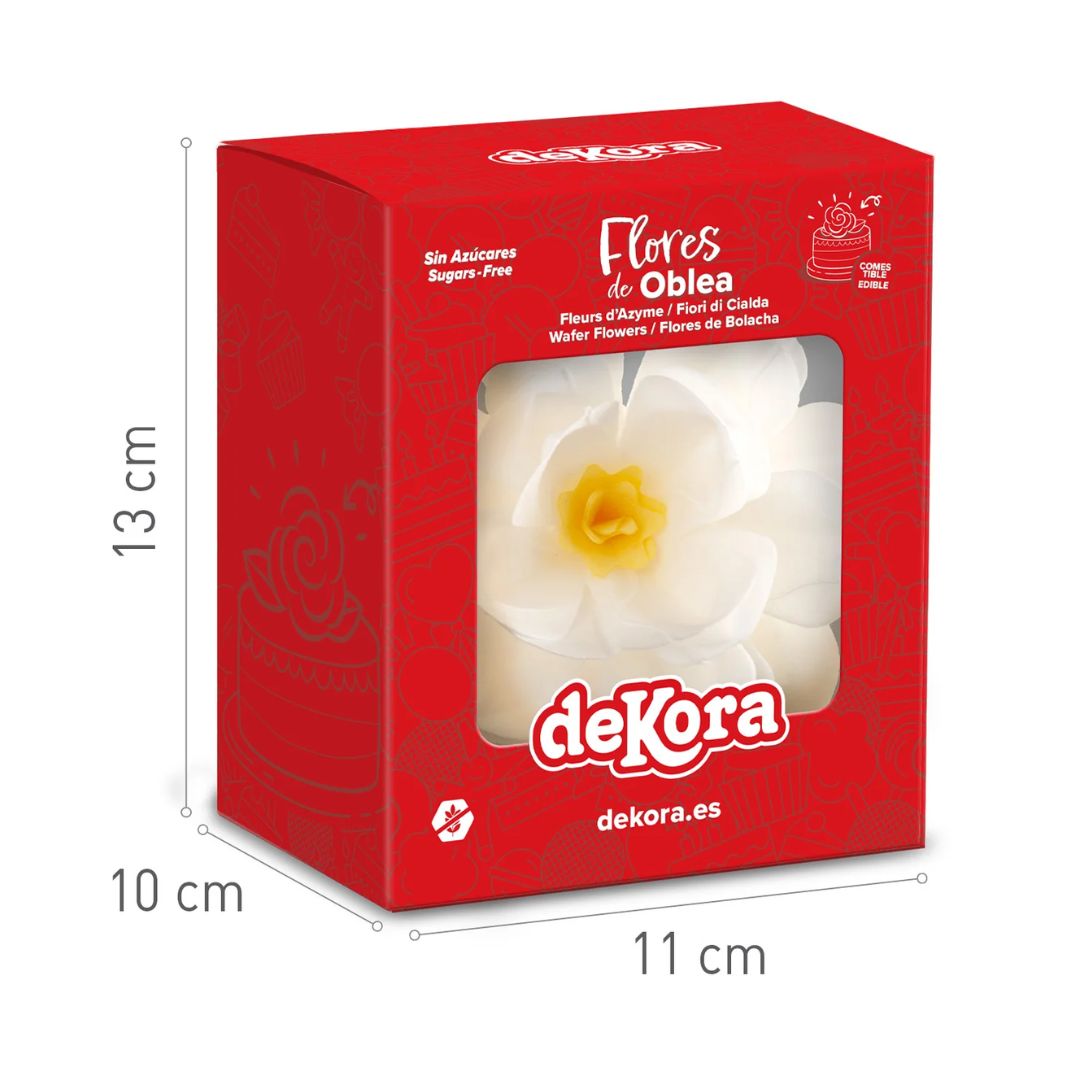 Flor de Oblea Blanca Jumbo 1 pza