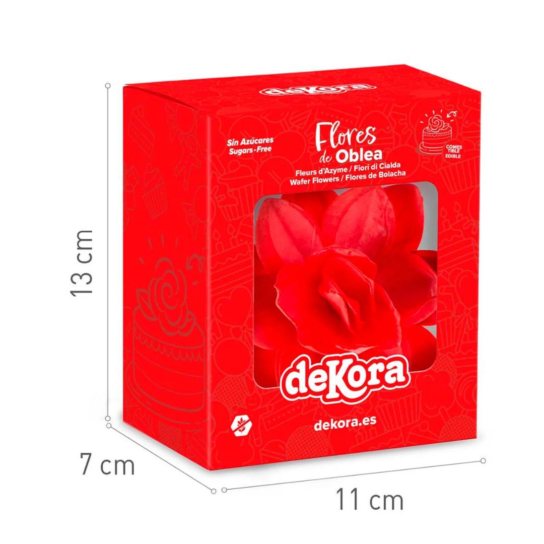 Flor de Oblea Roja Jumbo 1 pza
