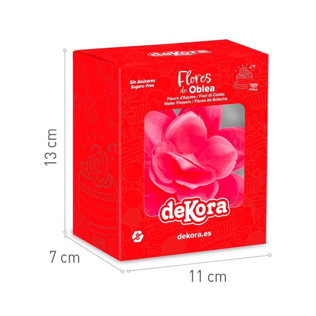 Flor de Oblea Rosa Jumbo 1 pza