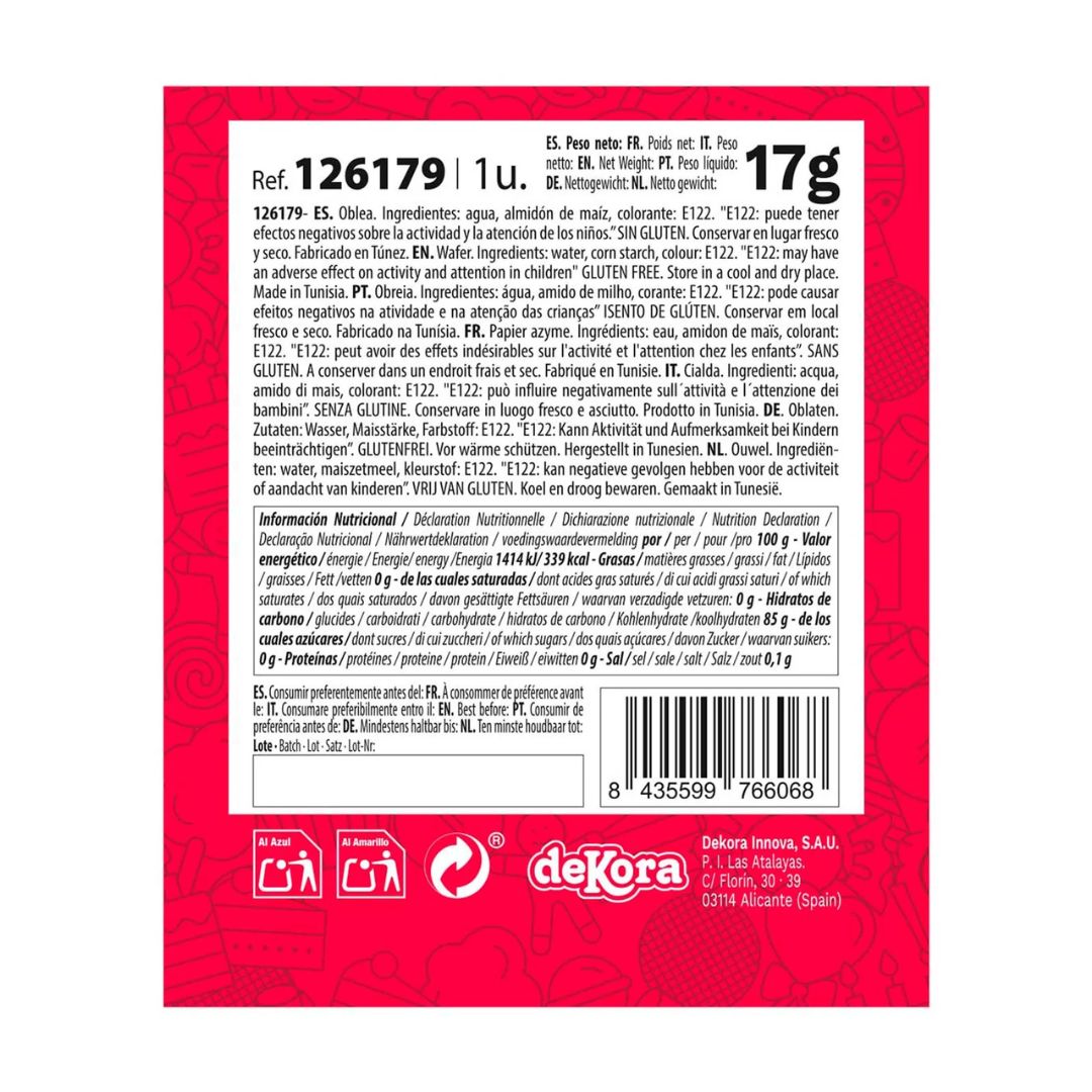 Flor de Oblea Rosa Jumbo 1 pza