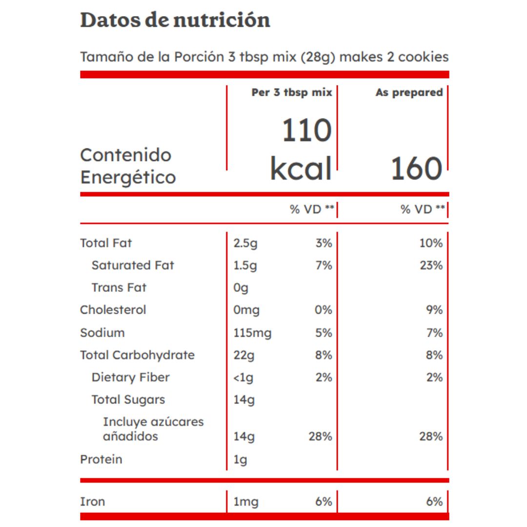 Harina para Galletas con Chispas de Chocolate Betty Crocker 498gr