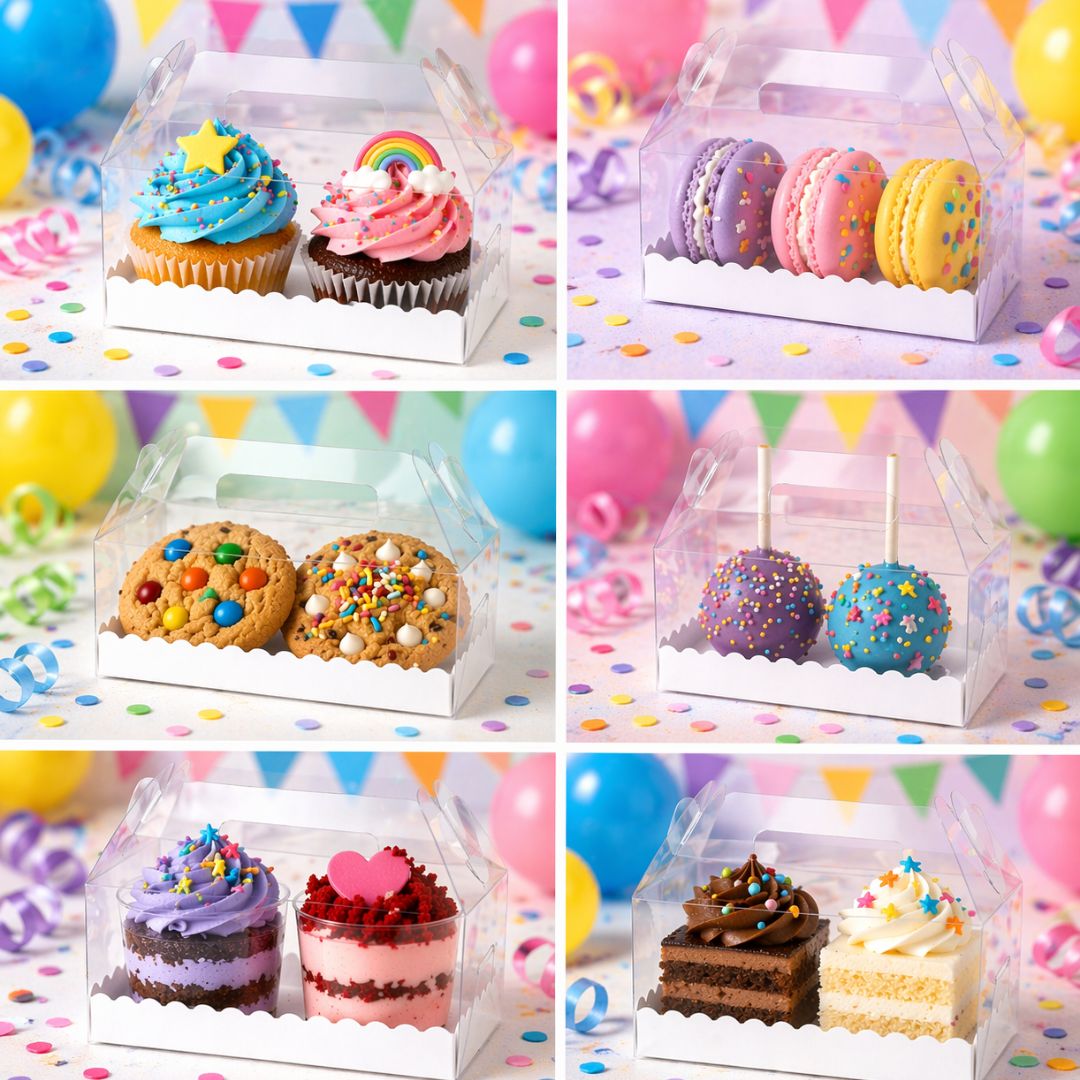 Lunchbox de Acetato para 2 Cupcake