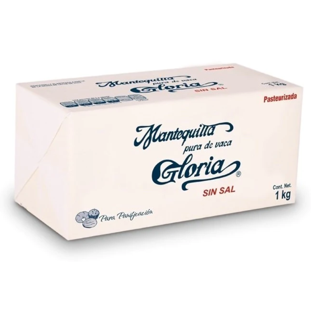 Mantequilla Gloria Sin Sal Barra 1 Kg