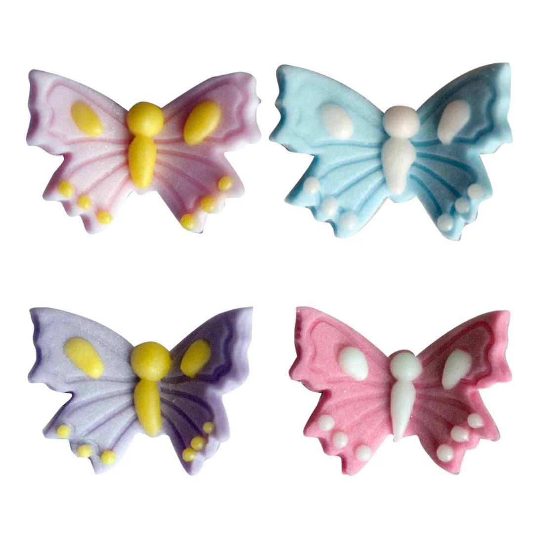 Mariposas de Azúcar Chicas 4 pzas