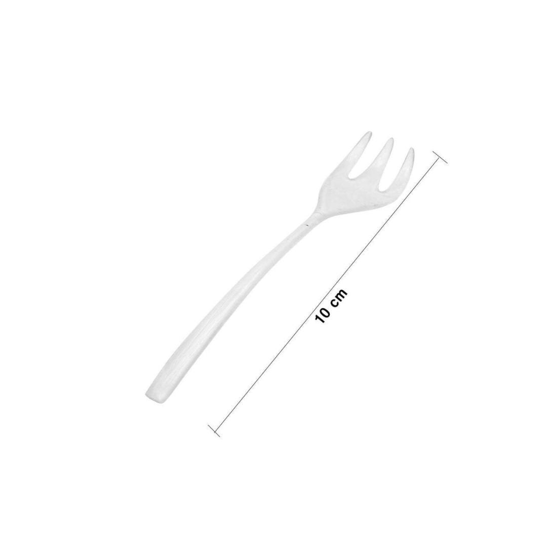 Mini Tenedor Gourmet Cristal 10cm, Paq. 25 Piezas
