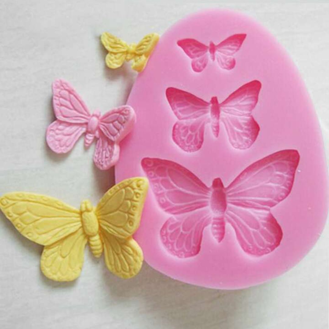 Molde Silicon Mariposa Monarca X3