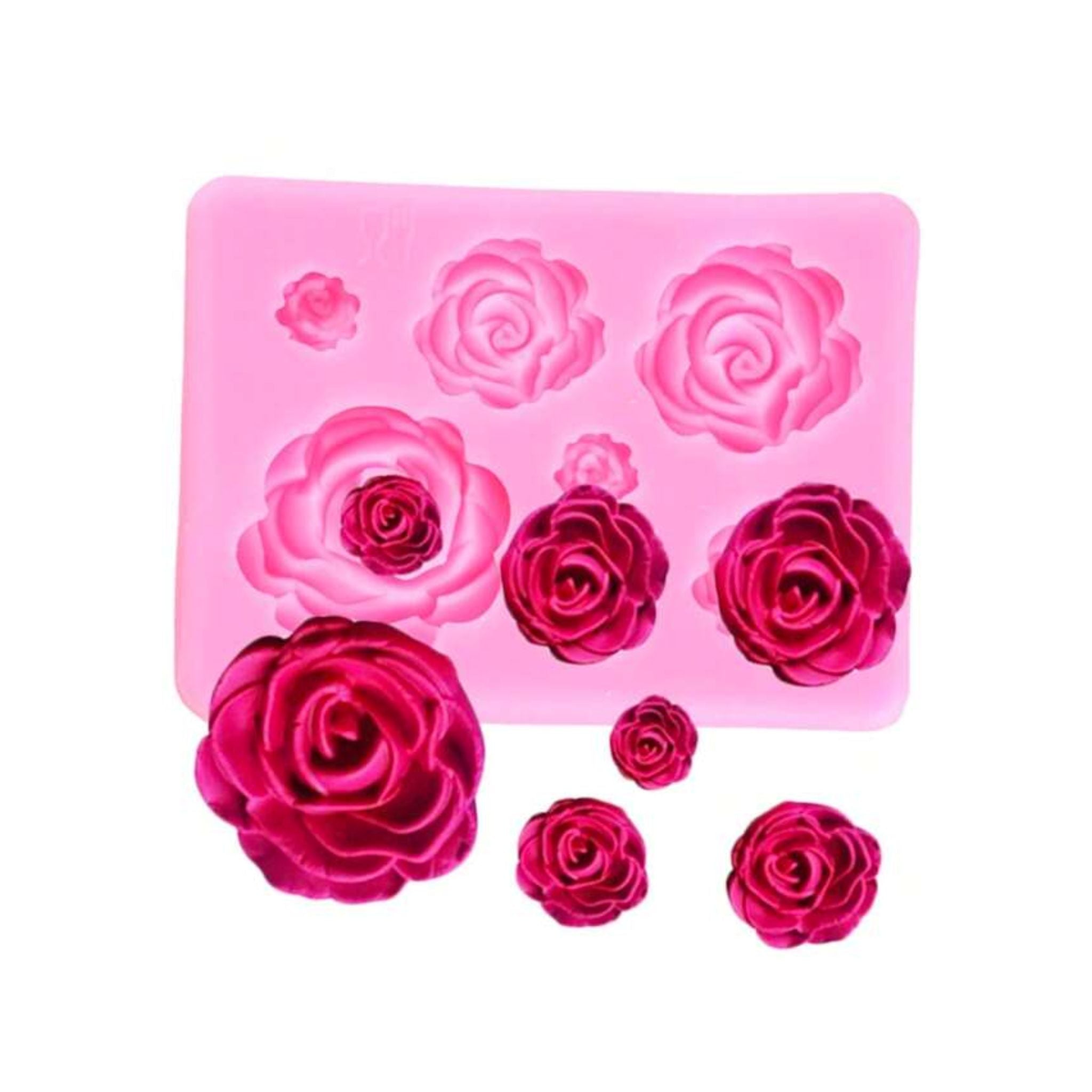 Molde Silicon Para Fondant Forma Rosas