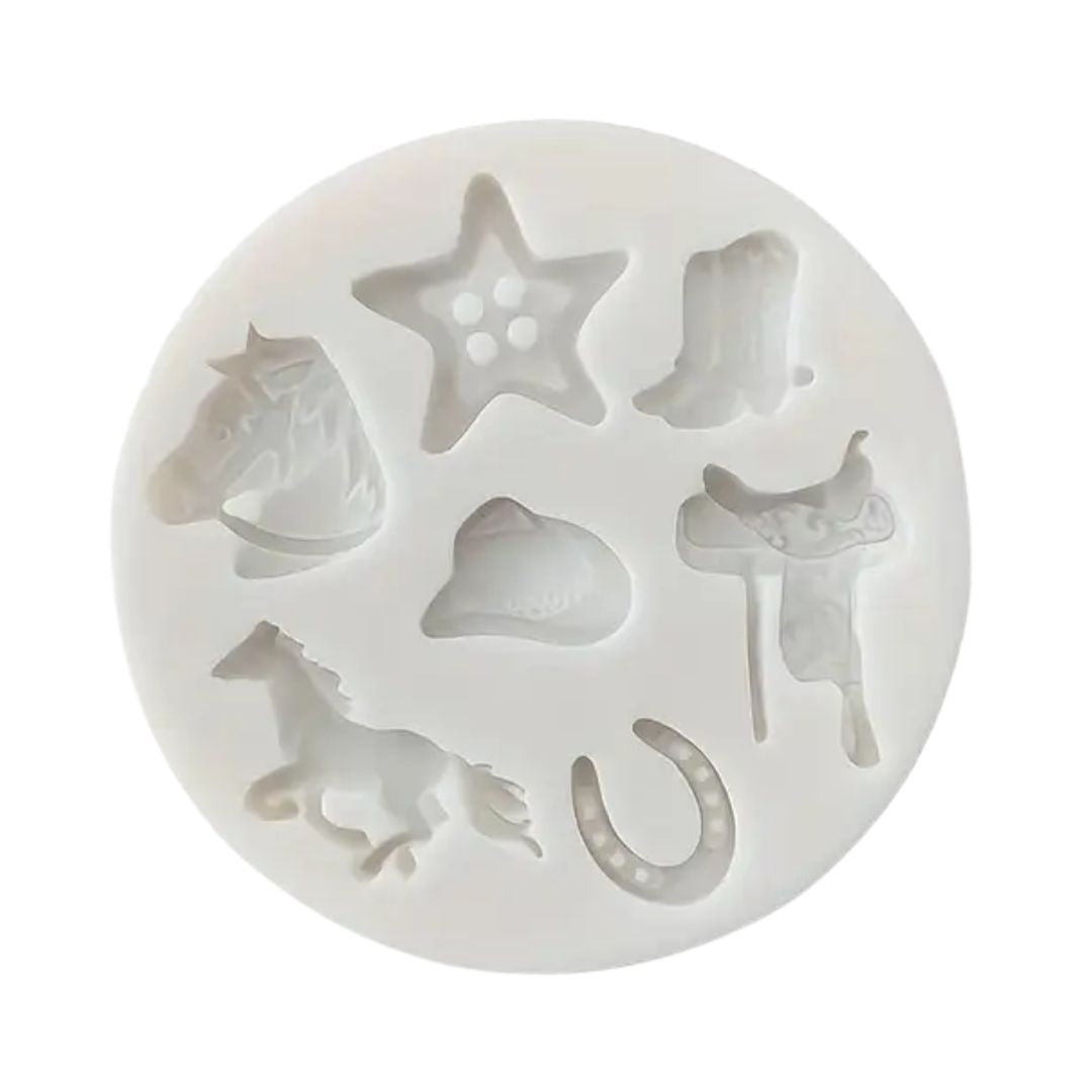 Molde Silicon Vaqueros 7 Figuras