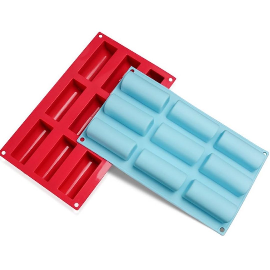 Molde Silicon Rectangulos, 12 cavidades (8x2.5x1.5cm)