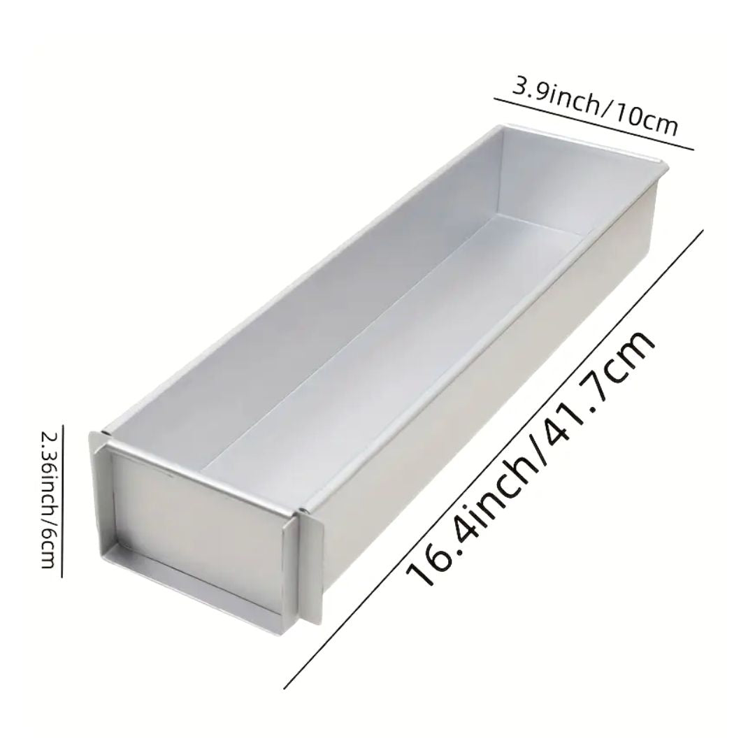 Molde de Aluminio con Pestaña Removible 40x12x6cm