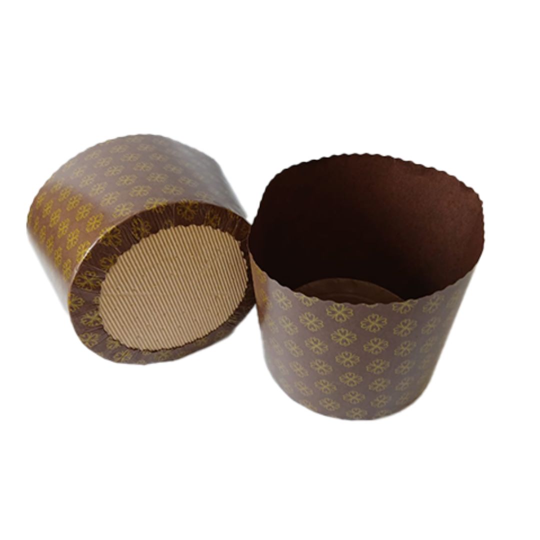 Molde Para Panettone 11x11cm, Capacidad 500gr (Paquete 5 Piezas)