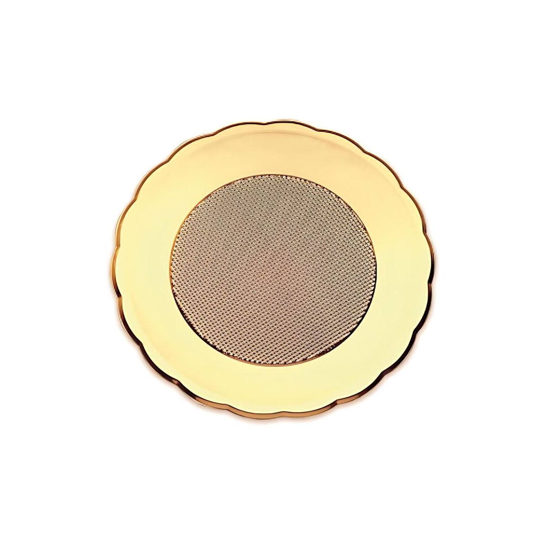 Plato Para Pastel Redondo Dorado 26cm