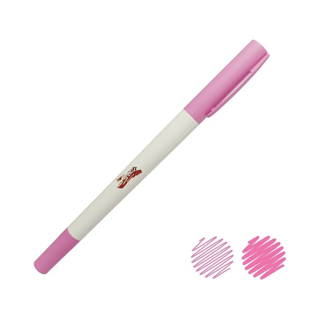 Plumon Comestible Doble Punta Color Rosa