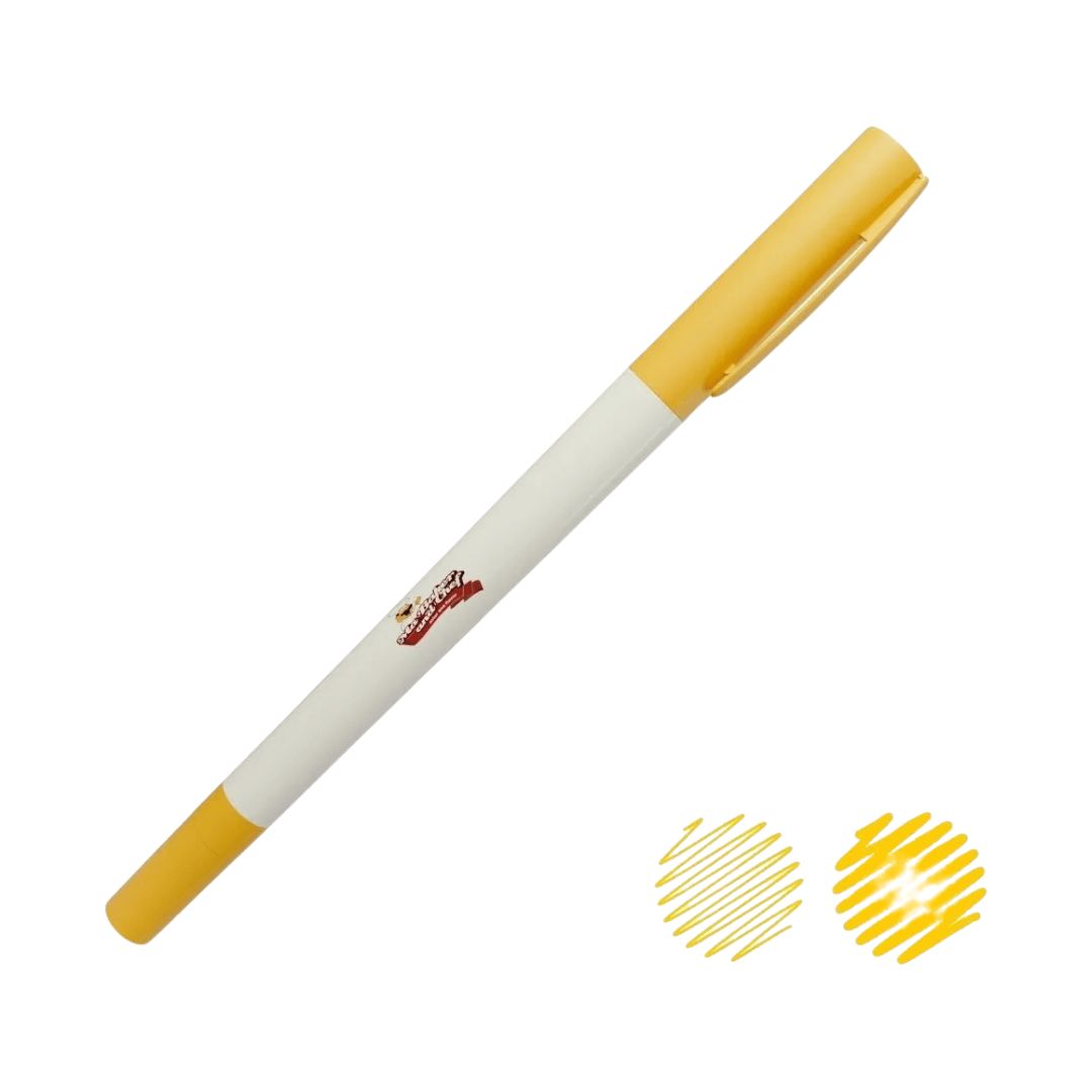 Plumon Comestible Doble Punta Color Amarillo