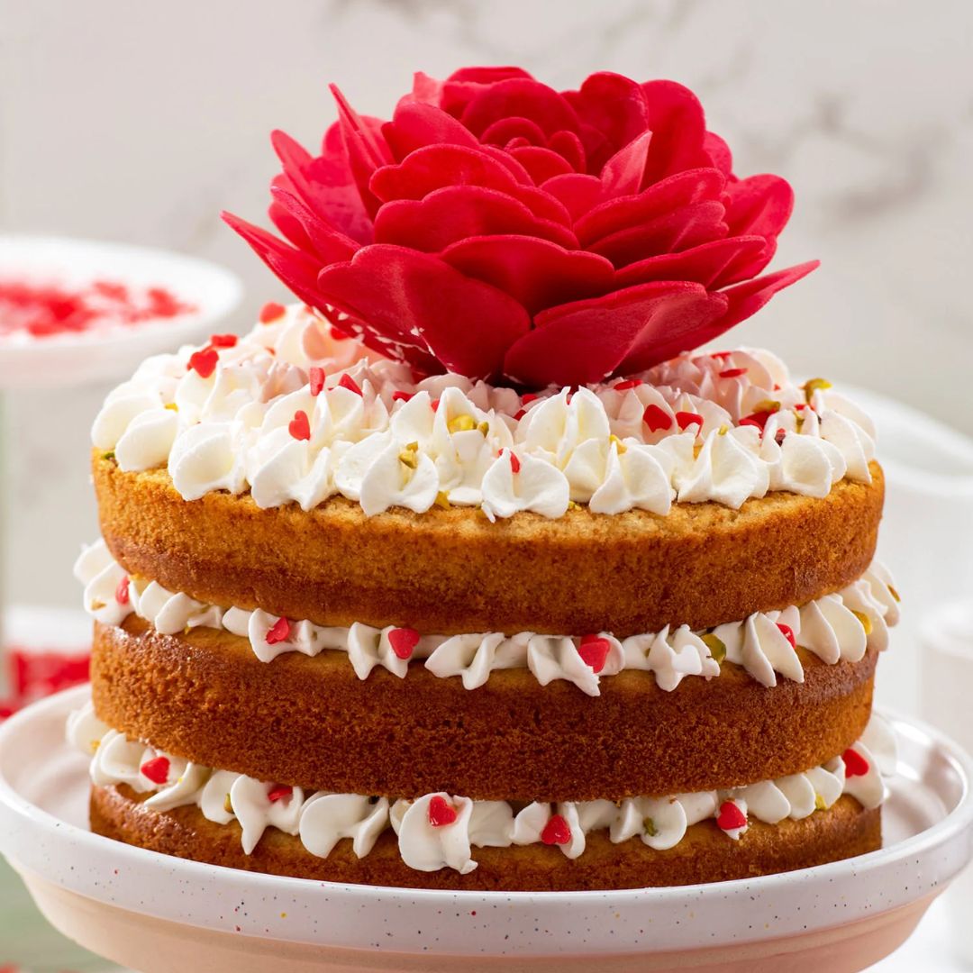 Rosa Roja de Oblea Jumbo 1 pza