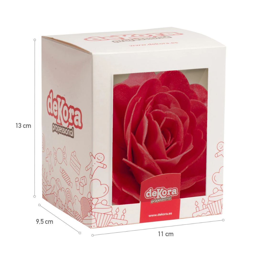 Rosa Roja de Oblea Jumbo 1 pza