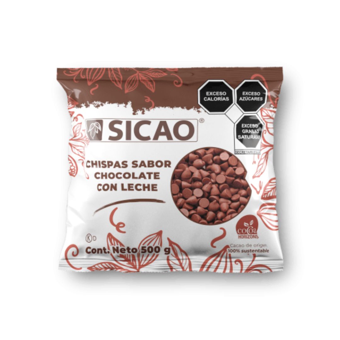 Sicao Chispa Sabor Chocolate Con Leche, Bolsa 500gr
