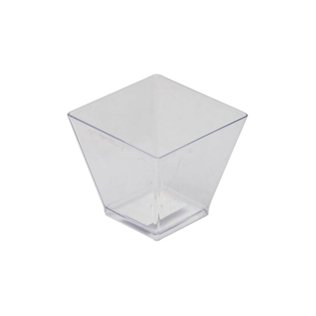 Vaso Postre Mini Piramide Cristal Paquete 2oz, 10 Piezas