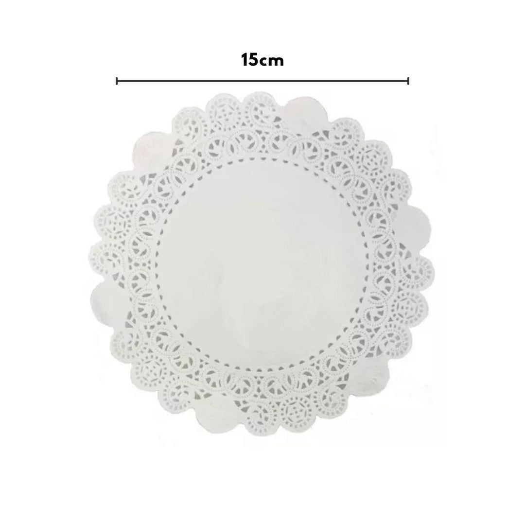 Blonda Papel Blanca 15cm, Paquete 100 Piezas