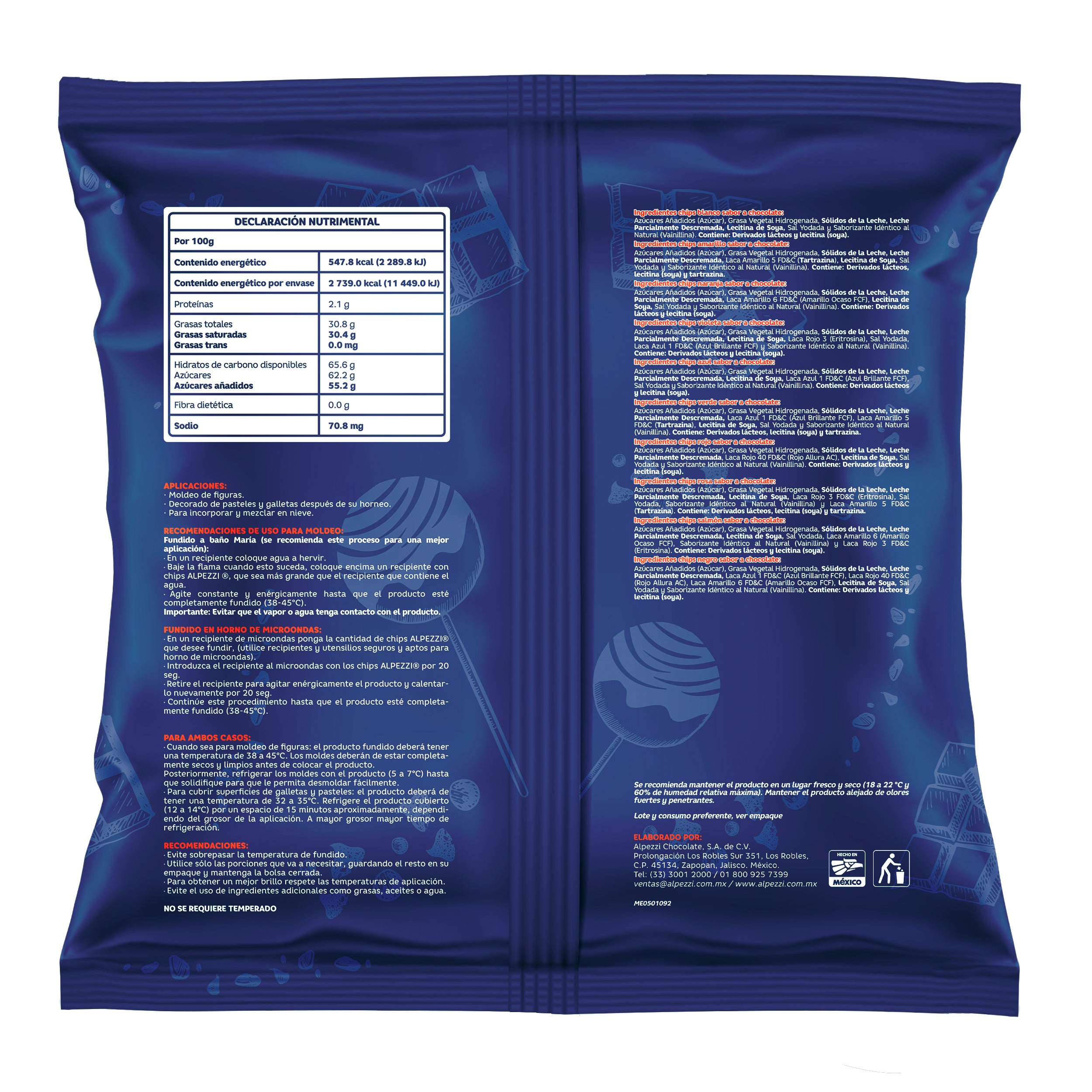 Chip Premium Rosa B/500 Gr Alpezzi